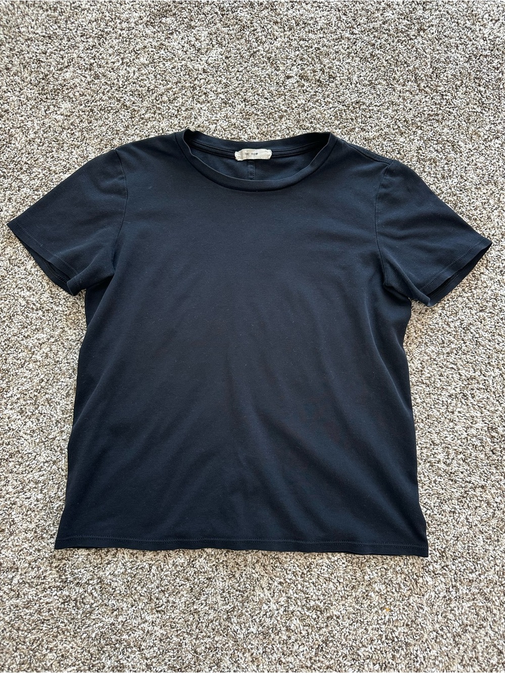 The Row Black Cotton Short Sleeve T-Shirt Tee XS Made in USA